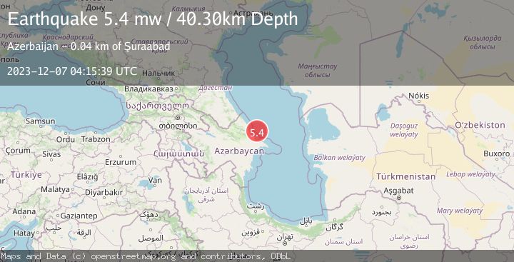 Map of CASPIAN SEA, OFFSHORE AZERBAIJAN