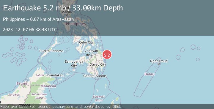 Map of MINDANAO, PHILIPPINES