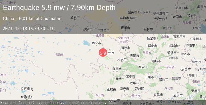 Map of GANSU-QINGHAI BORDER REG, CHINA
