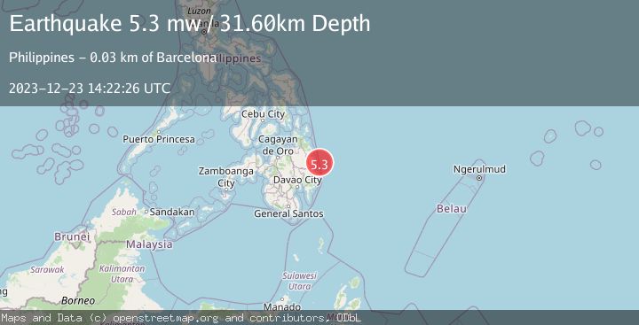 Map of MINDANAO, PHILIPPINES