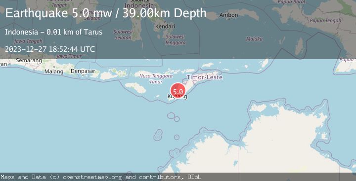 Map of TIMOR REGION, INDONESIA