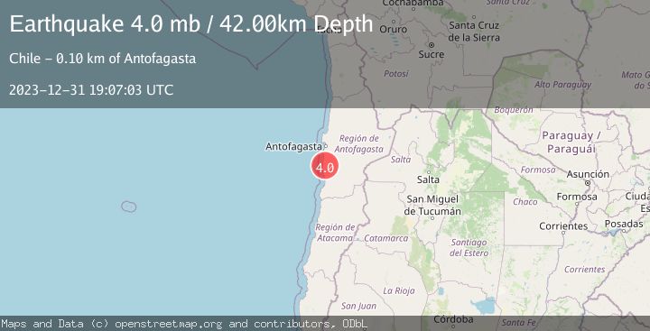 Map of ANTOFAGASTA, CHILE