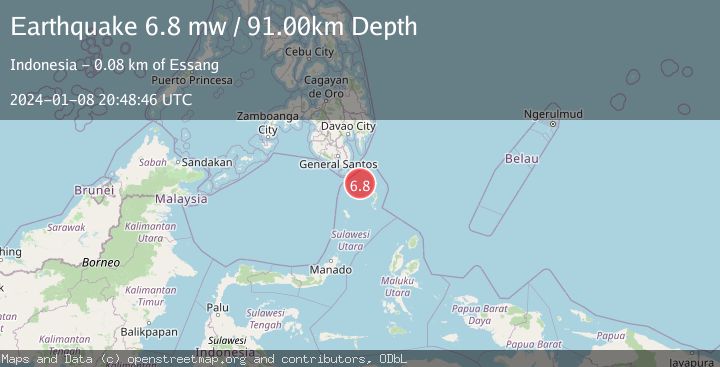 Map of KEPULAUAN TALAUD, INDONESIA