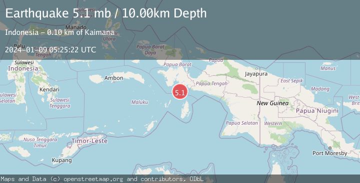 Map of NEAR S COAST OF PAPUA, INDONESIA