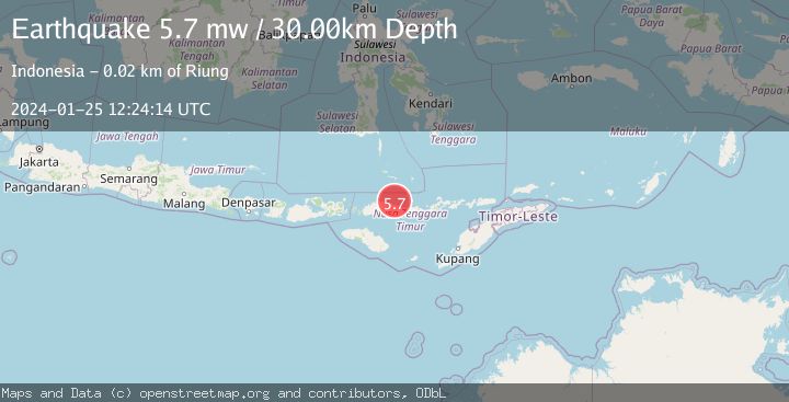 Map of FLORES REGION, INDONESIA