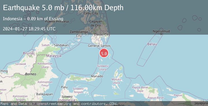 Map of KEPULAUAN SANGIHE, INDONESIA