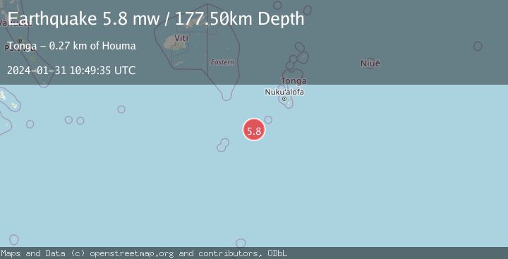 Map of SOUTH OF FIJI ISLANDS
