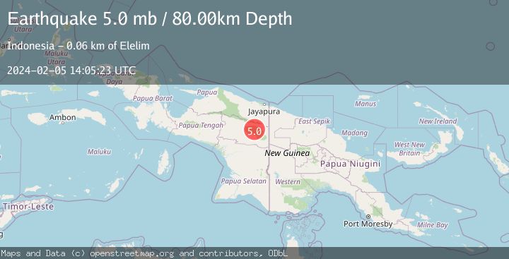 Map of PAPUA, INDONESIA