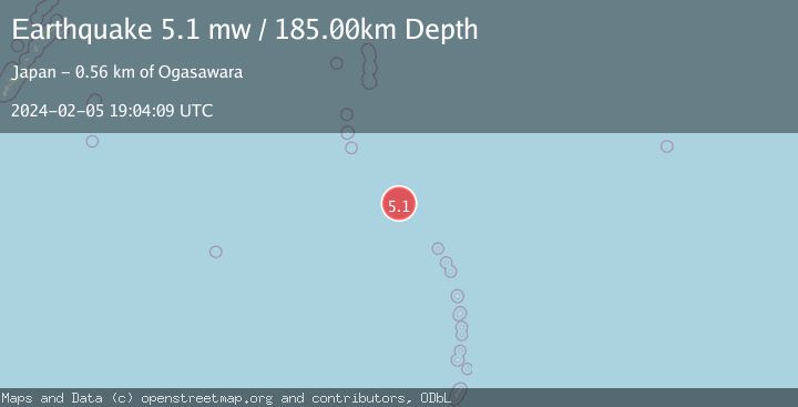 Map of VOLCANO ISLANDS, JAPAN REGION