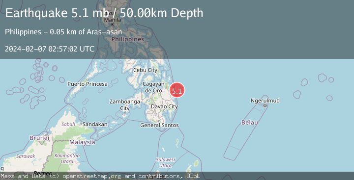 Map of MINDANAO, PHILIPPINES