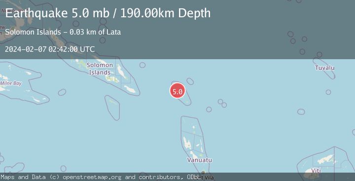 Map of SANTA CRUZ ISLANDS
