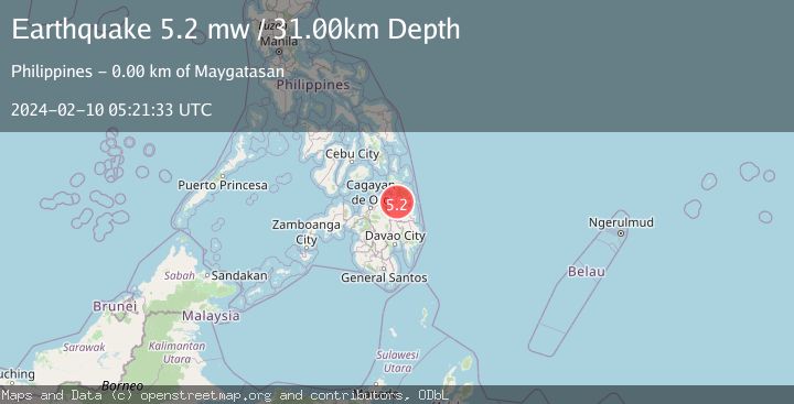 Map of MINDANAO, PHILIPPINES