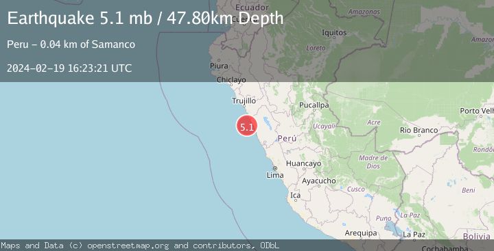 Map of NEAR COAST OF NORTHERN PERU