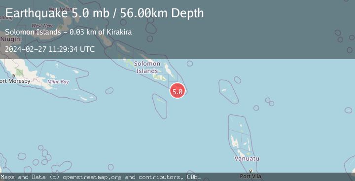 Map of SOLOMON ISLANDS