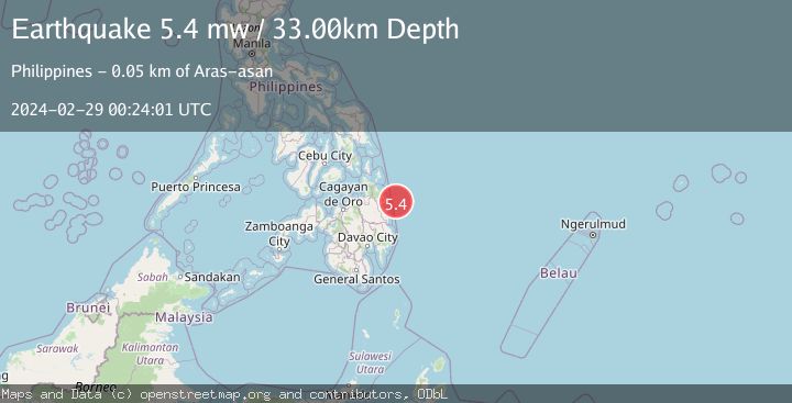 Map of MINDANAO, PHILIPPINES