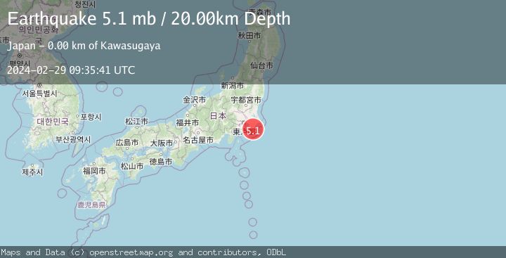 Map of NEAR EAST COAST OF HONSHU, JAPAN