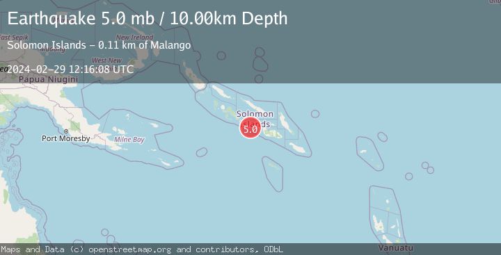 Map of SOLOMON ISLANDS