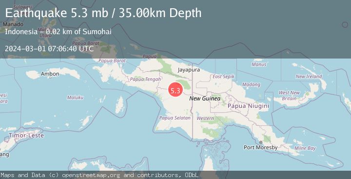 Map of PAPUA, INDONESIA