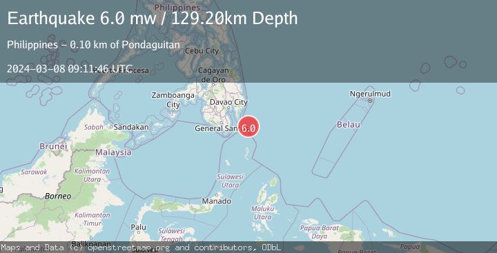 Map of MINDANAO, PHILIPPINES