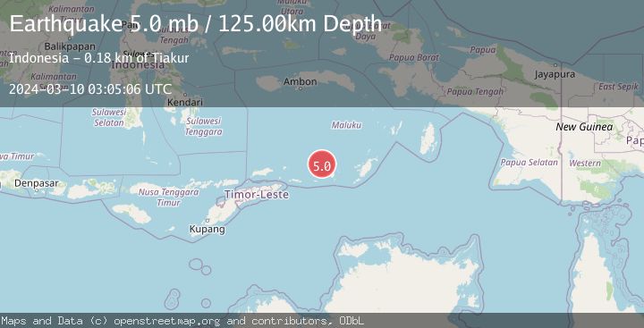 Map of KEPULAUAN BABAR, INDONESIA