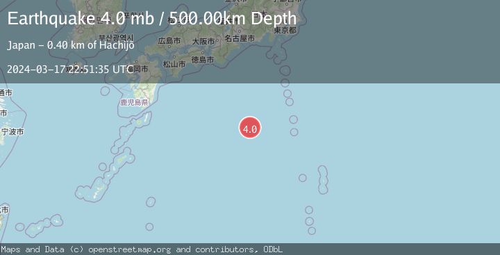 Map of IZU ISLANDS, JAPAN REGION