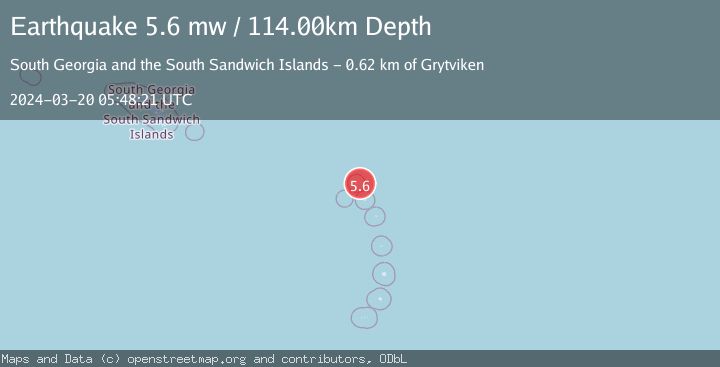 Map of SOUTH SANDWICH ISLANDS REGION