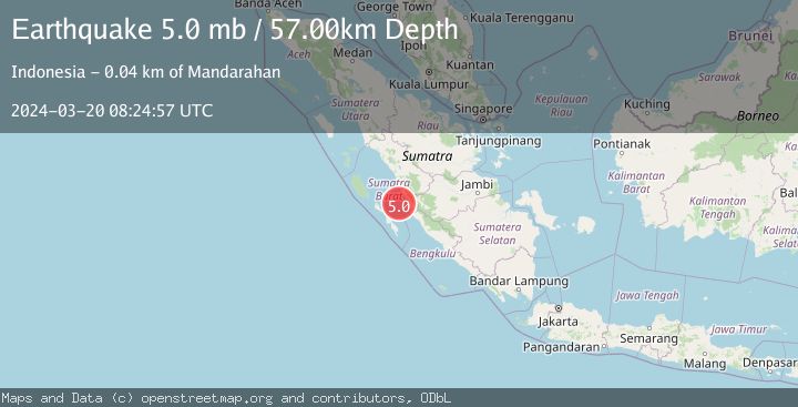 Map of KEP. MENTAWAI REGION, INDONESIA