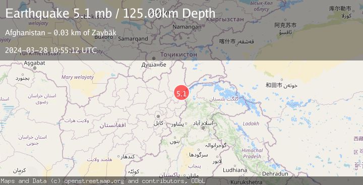 Map of HINDU KUSH REGION, AFGHANISTAN