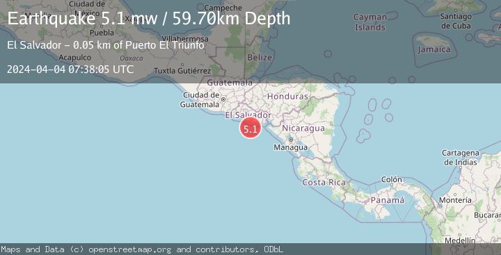Map of OFFSHORE EL SALVADOR