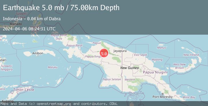 Map of PAPUA, INDONESIA