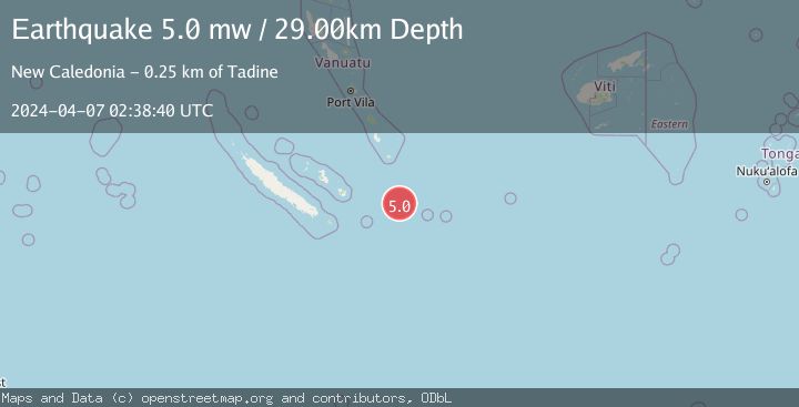 Map of SOUTHEAST OF LOYALTY ISLANDS