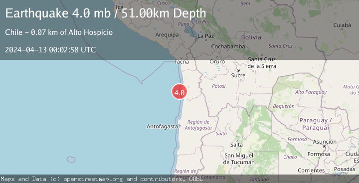 Map of OFFSHORE TARAPACA, CHILE