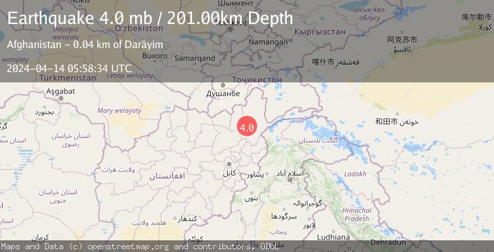 Map of HINDU KUSH REGION, AFGHANISTAN
