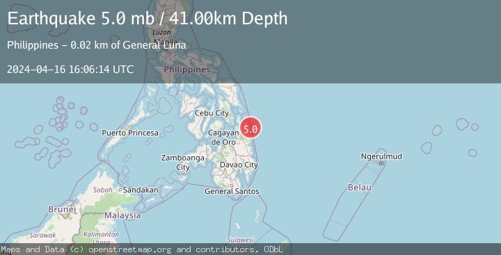 Map of MINDANAO, PHILIPPINES