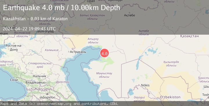 Map of WESTERN KAZAKHSTAN