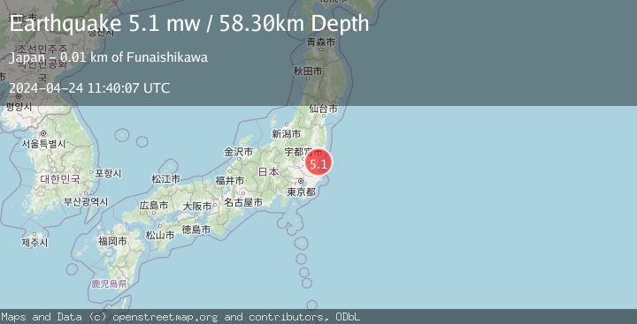 Map of NEAR EAST COAST OF HONSHU, JAPAN
