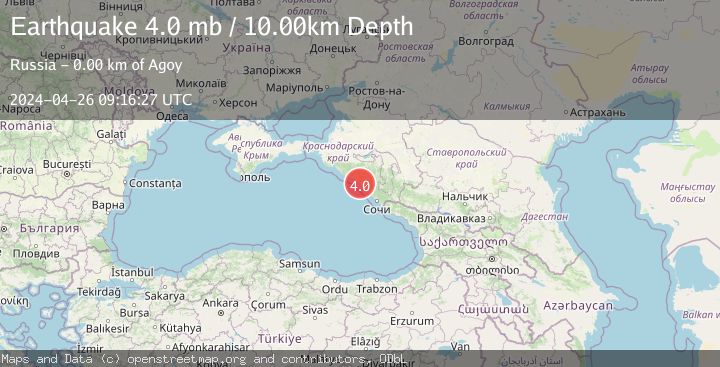 Map of CAUCASUS REGION, RUSSIA