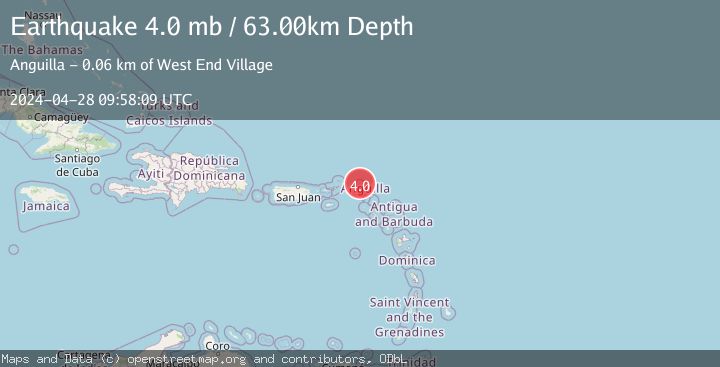 Map of ANGUILLA REGION, LEEWARD ISLANDS