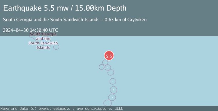 Map of SOUTH SANDWICH ISLANDS REGION