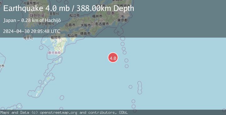 Map of IZU ISLANDS, JAPAN REGION