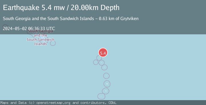 Map of SOUTH SANDWICH ISLANDS REGION
