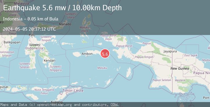 Map of SERAM, INDONESIA