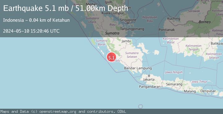 Map of SOUTHERN SUMATRA, INDONESIA