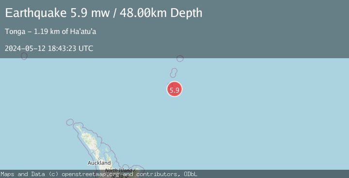 Map of KERMADEC ISLANDS REGION