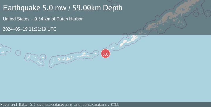 Map of FOX ISLANDS, ALEUTIAN ISLANDS