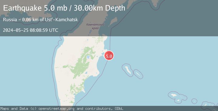 Map of NEAR EAST COAST OF KAMCHATKA