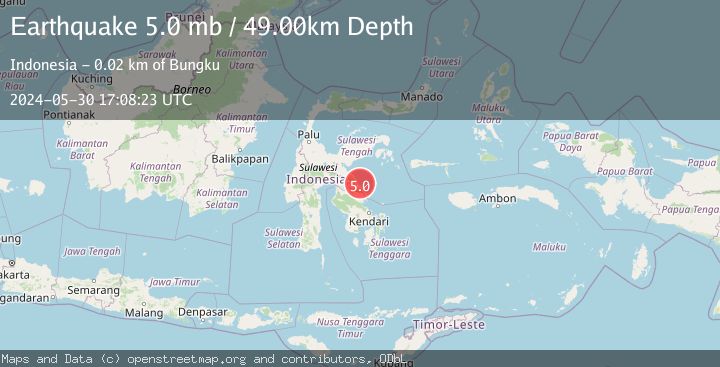 Map of SULAWESI, INDONESIA