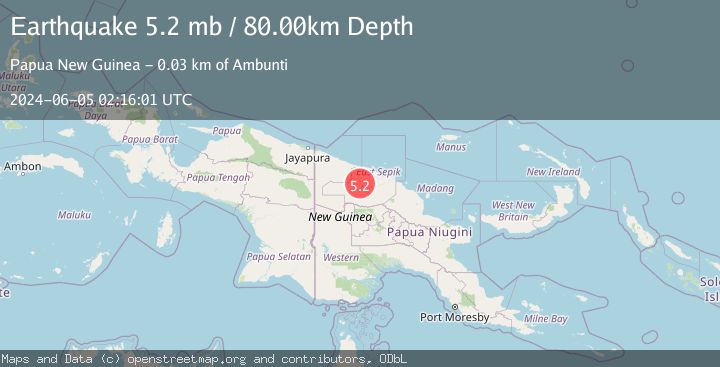 Map of NEW GUINEA, PAPUA NEW GUINEA