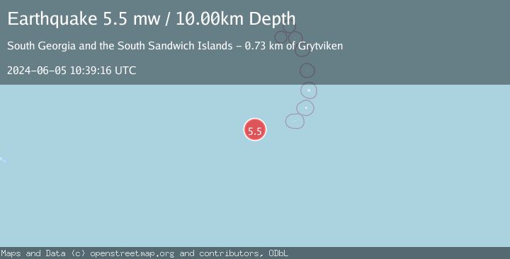 Map of SOUTH SANDWICH ISLANDS REGION