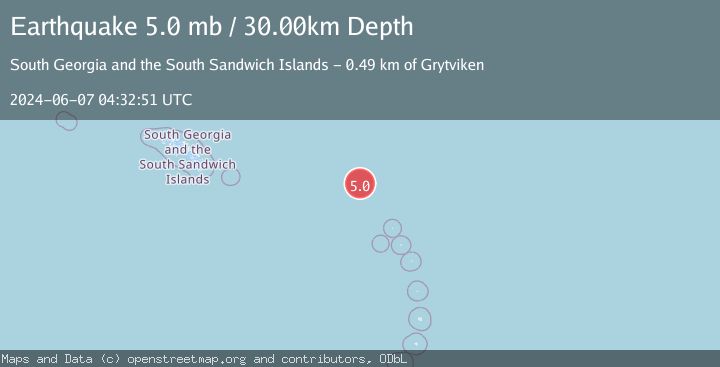Map of SOUTH SANDWICH ISLANDS REGION